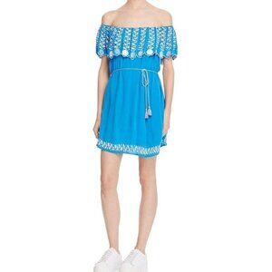 Rahi Cali Daisy Peasant Dress Size S Off Shoulder Embroidered Boho Cottagecore